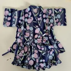 après les cours 甚平 120サイズ 花柄