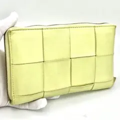 ボッテガヴェネタ ジップアラウンドウォレット 長財布 カセット ライトグリーン