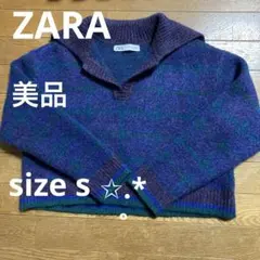 最終値下げ！美品✩.*˚ZARA ショート丈ニット 襟付き