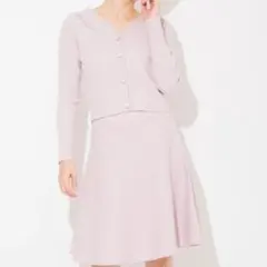 ★BE RADIANCE★ ビーズ刺繍ニットセットアップ ピンク