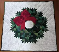 ログキャビンのクリスマスキルト パッチワーク ハンドメイド