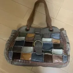 パッチワーク レザーハンドバッグ