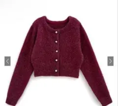 グレイル　 ラメシャギーニットカーディガン[mh30] レッド