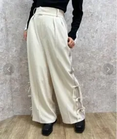 axes femme poetiqe アクシーズファム リボン パンツ