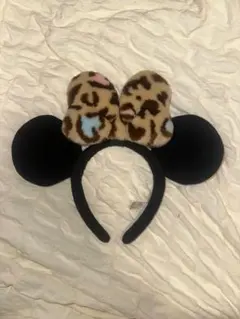 ディズニーヒョウ柄リボン付きカチューシャ