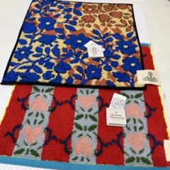 ヴィヴィアンウエストウッド　タオルハンカチ2枚セットフラワーとハート