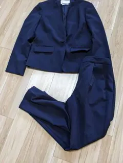 PLST ノーカラー セットアップ スーツ パンツ ネイビー s - メルカリ