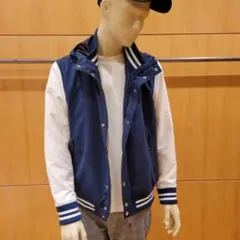 BEAMS HEART スタジャン M ネイビー/ホワイト