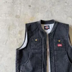 【フェード感抜群、裏もこもこ系】Dickiesダックベスト古着ストリートsk8.