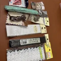 手芸素材セット PPテープ・レース・ボタンなど