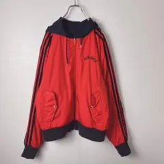adidas リバーシブル　フルジップパーカー　Y2K ナイロン　ジャージ素材