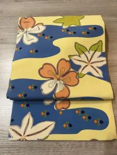 夏用 紗 名古屋帯 アンティーク 刺繍 帆船 舟 波 着物 075ty - メルカリ