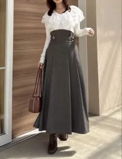 dazzlin ダズリン　レースケープバックルワンピース