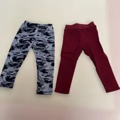ロングパンツ 2点セット 迷彩 ボルドー