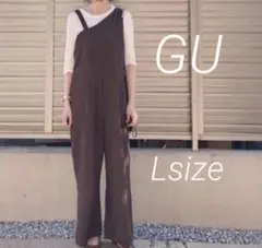 GU アシンメトリー サロペット ブラウン Lサイズのサムネイル
