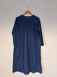 無印良品 デニムワンピース ロングワンピース M-L 綿100％ シンプル