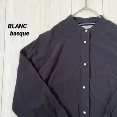 BLANCbasque パールボタン　切り替え　シャツ　カーディガン　ボーダー