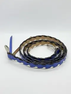 ajew design color shoulder / blue×beige