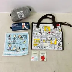4点セット　スヌーピー　グッズ　まとめ　保冷トート　メガネケース　ポーチ　タオル