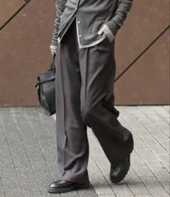 JOURNAL STANDARD ウールライクストレッチスラックス　グレーA34