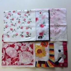 Emanuel Ungaro 花柄　Pinky＆Dianne水玉　ハンカチ６枚組