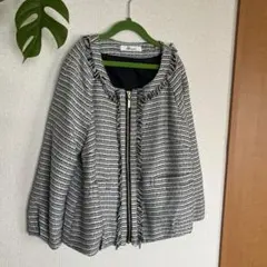 ノーカラー ツイードジャケット 卒業式　入学式