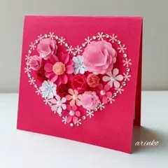 メッセージカード　母の日　お祝い　感謝　ハンドメイド　No.V2