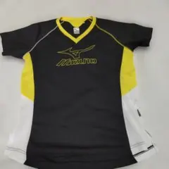 MIZUNO レディース Lサイズ半袖マルチウエアー ブラック×イエロー Lのサムネイル
