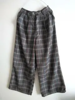チェックワイドパンツ　秋冬　Ｍサイズ