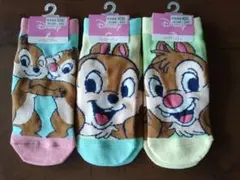 新品　未使用　Disney チップとデール 靴下 3足セット 23-25cmのサムネイル