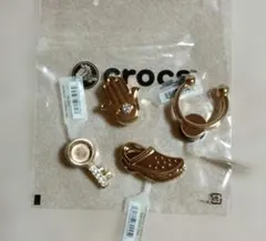【未使用】crocs　クロックス　ジビッツ　ゴールド　4個セットのサムネイル