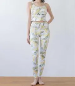 新品未使用 SUKALA スプリングフラワー シャーリングレギンス M ミモザ