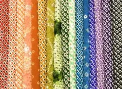 s036 ◆正絹・絞り・着物解き・ミニはぎれ・16枚セット