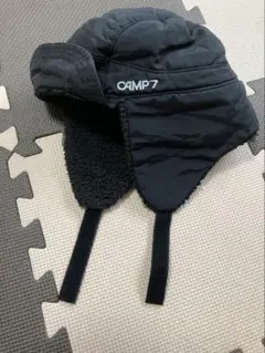 53〜55㎝CAMP7 ブラック耳当て付きキャップ