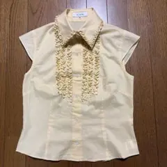 SCAPA フリル付きノースリーブシャツ 38