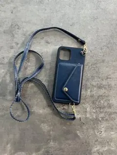 スマホケース iPhone12 ベージュ カード入れ ショルダーケース