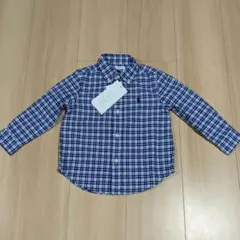 【新品タグ付】ラルフローレン　チェック　長袖シャツ 90cm　24M