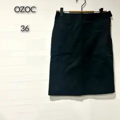 オゾック 【36】 ボトムス スカート ミニ丈 ストレッチ 日本製 シンプル 黒