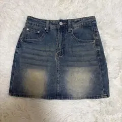 美品　DAZY 台形デニムスカート　Sサイズ