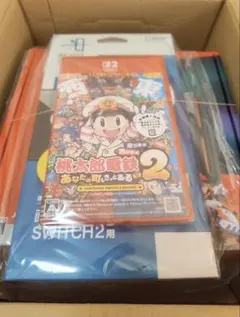 新品未使用、Nintendo Switch 2本体、新品ソフト2本、保護フィルム