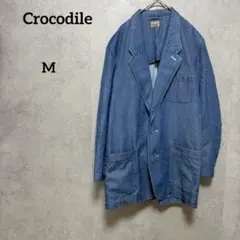 Crocodileクロコダイル　デニムカバーオールインディゴブルー　M