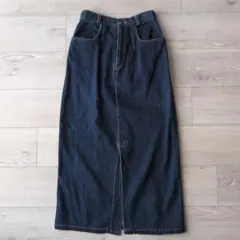 90s vintage デニム ロングスカート タイトスカート ハイウエスト