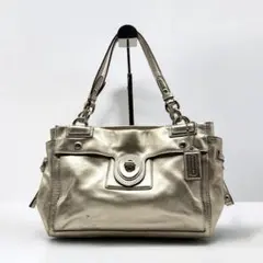 Vintage Coach Metallic Handbag Leather