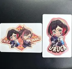 CRグミ Crazy Raccoon ステッカー うるか　うるか&きなこ