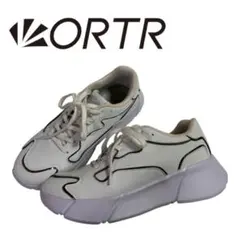 【美品】ORTR メタリックライン 厚底スニーカー ホワイト 24.5cm