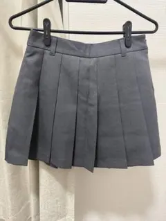GU グレー プリーツミニスカート