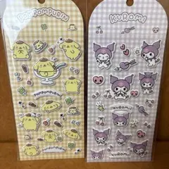 週末セール　サンリオ プリン　クロミ　ぷっくりシール　２枚セット