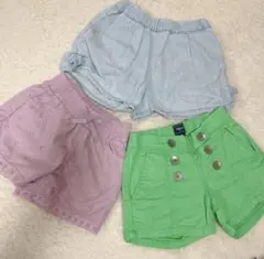 ショートパンツ 100cm 3枚セット