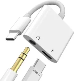 iPhone イヤホン変換アダプタ ライトニング 3.5mm 変換 充電