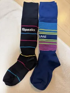 Spazio ストライプソックス M/L 黒